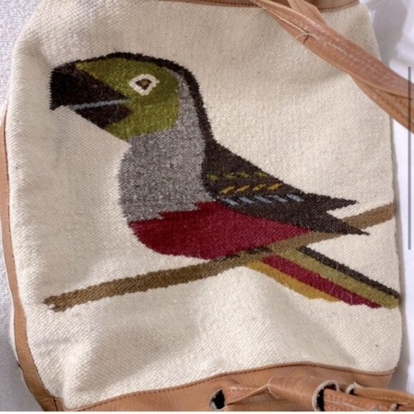 Vintage Boho Bird Hobo Bag Backpack Shoulder Bag - Picture 4 of 16